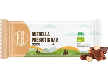 BrainMax Pure Buenella Prebiotic Bar, tyčinka s vlákninou, Buenella, BIO, 60 g