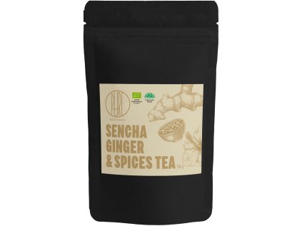 BrainMax Pure Sencha Ginger & Spices, Sencha se zázvorem a kořením, BIO, 50 g