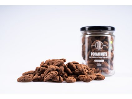 BrainMax Pure Pecan Nuts in Dark Chocolate, Pekanové ořechy v hořké čokoládě, BIO, 225 g