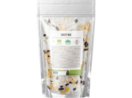 BrainMax Pure Sweet Mix, mandle, kešu, rozinky, kokos, BIO, 100 g
