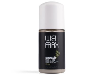 WellMax Natural Roll-on Deodorant, přírodní kuličkový deodorant, unisex, bylinkový, 50 ml
