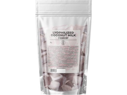 BrainMax Pure Lyophilized Coconut Milk Strawberry, Lyofilizované kokosové mléko, jahoda, 90 g