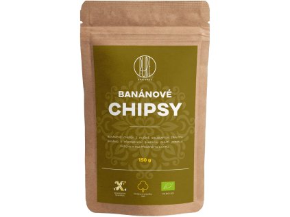 BrainMax Pure Banánové Chipsy BIO, 150 g, EXPIRACE 10/25