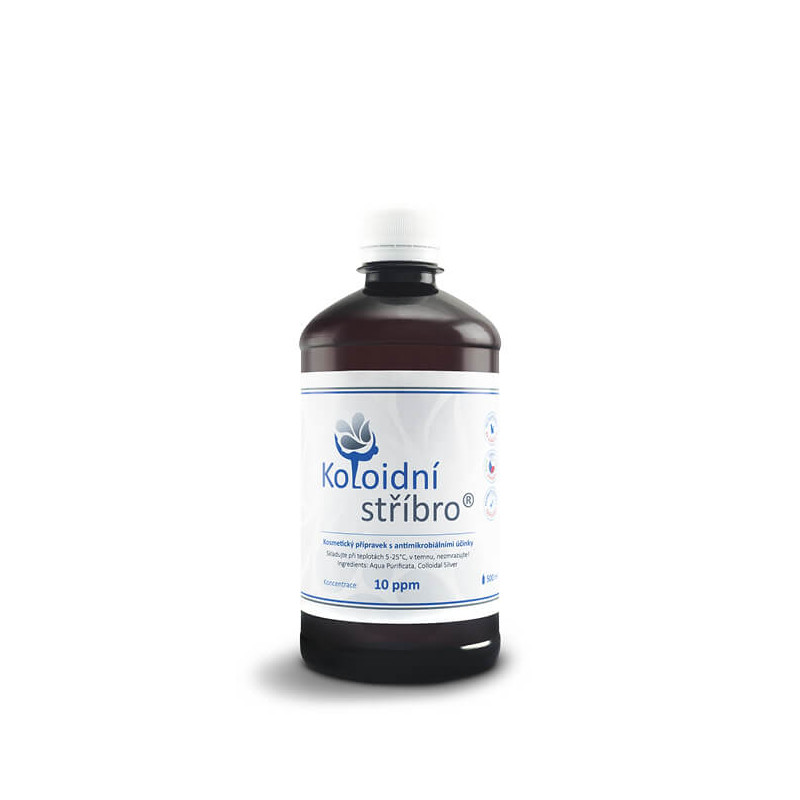 Koloidní stříbro - 500 ml, Koncentrace 10 ppm