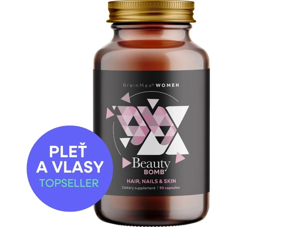 BrainMax Women Beauty Bomb® - vlasy, nehty, pleť, 90 rostlinných kapslí