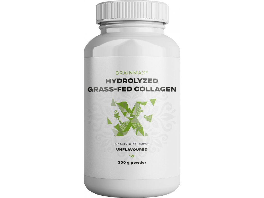 BrainMax Hydrolyzovaný GrassFed Collagen (kolagen z krav krmených trávou), 200 g