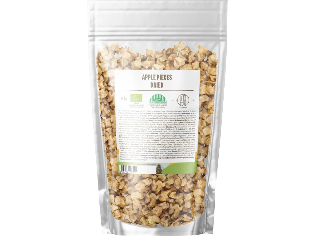 BrainMax Pure® - Jablka kousky sušené BIO, 250 g