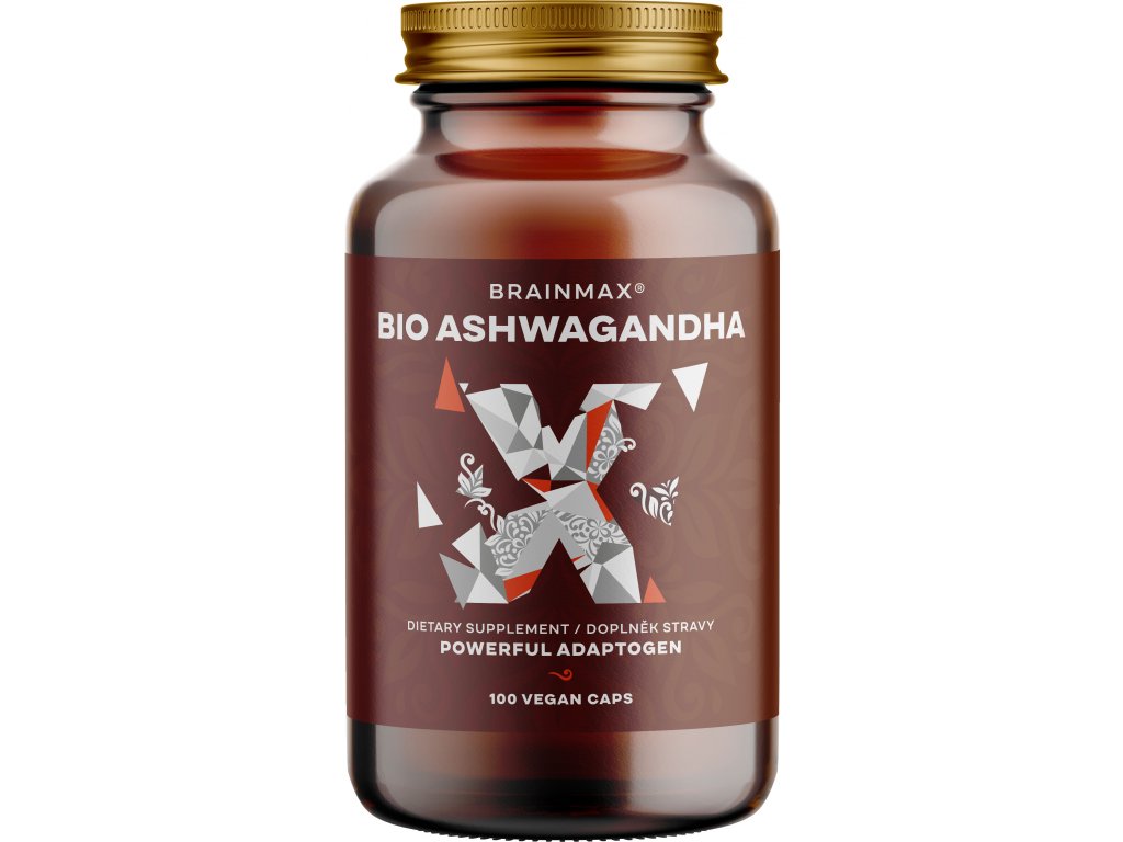 BrainMax - BIO Ashwagandha (ašvaganda), 560 mg, 100 rostlinných kapslí