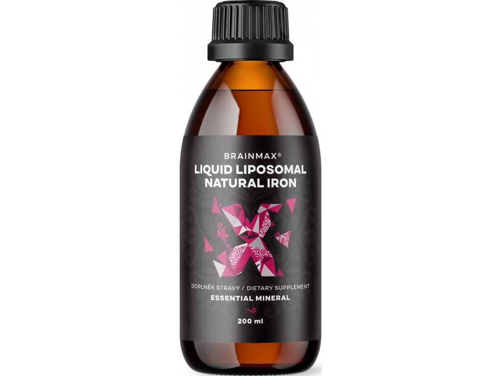 BrainMax Liposomal Natural Iron, lipozomální železo, 200 ml
