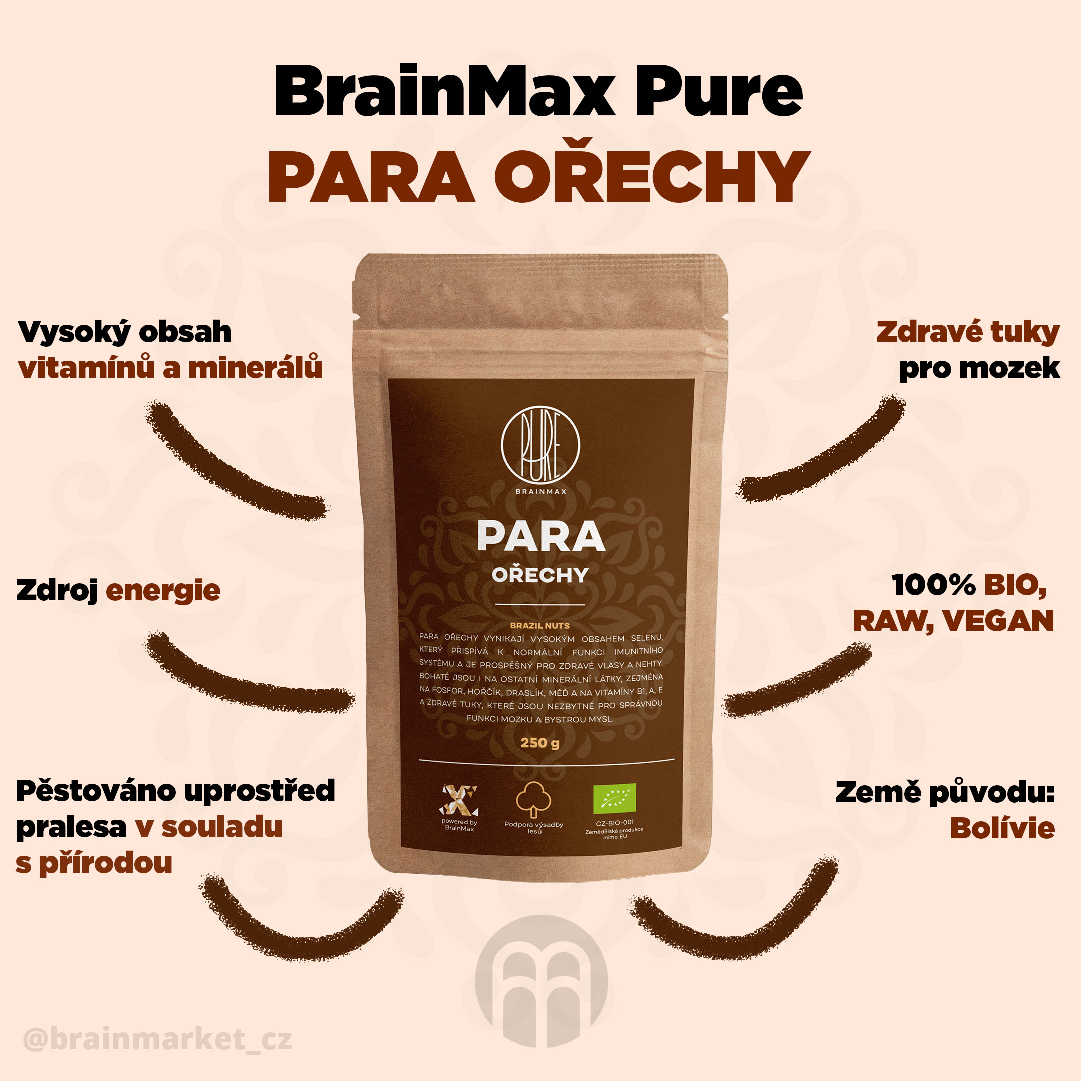 BrainMax Pure® Para ořechy BIO, 100g