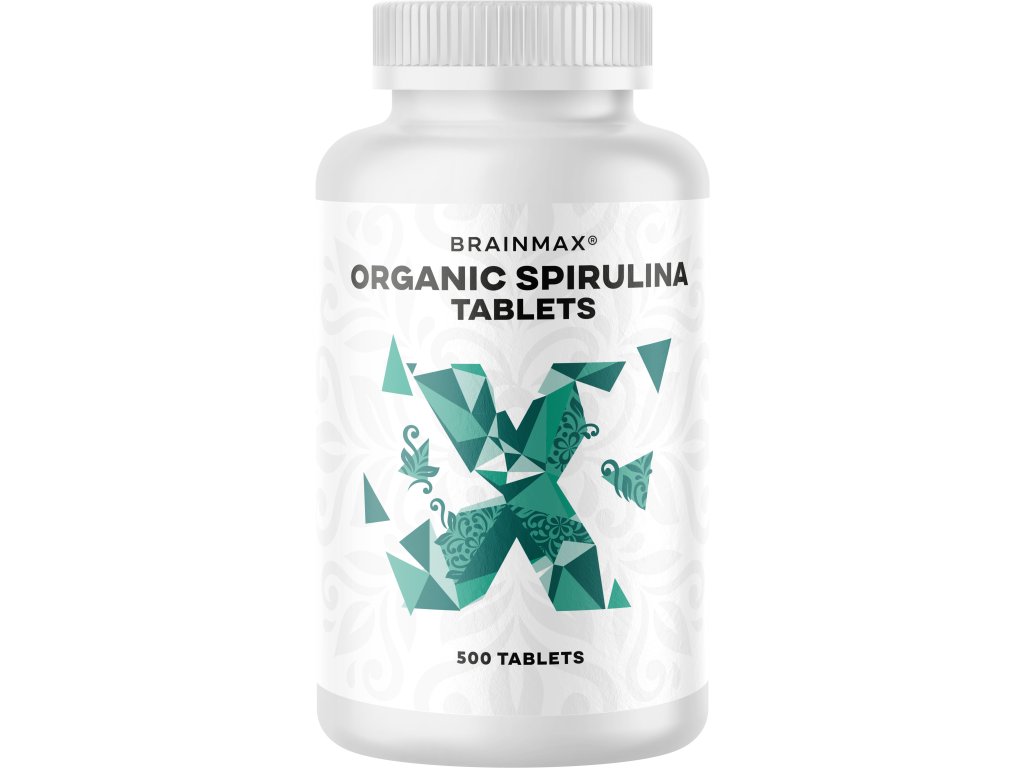 BrainMax Spirulina BIO, tablety, 2 varianty Velikost balení: 500 tablet