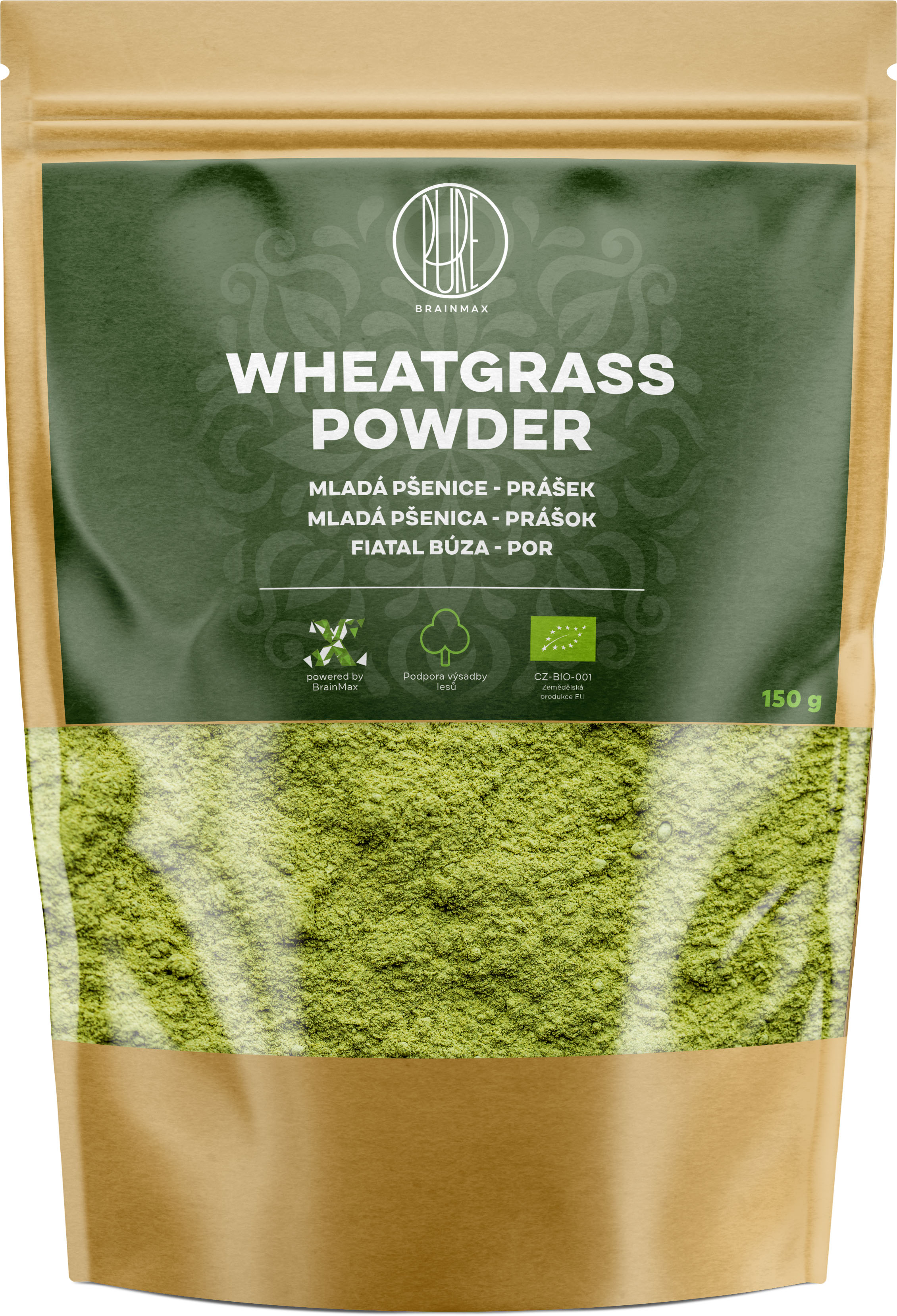 BrainMax Pure Mladá pšenice BIO, 150 g