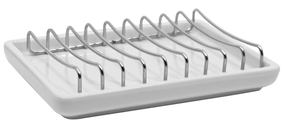 NATAVA - Kovová mýdlenka s keramickou podložkou