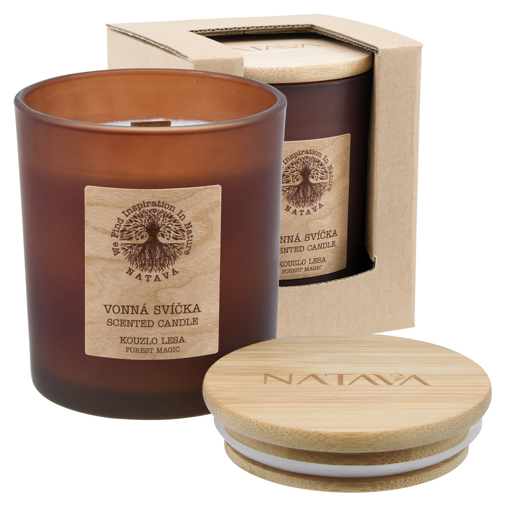 NATAVA - Vonná sójová svíčka Kouzlo lesa, 220 g
