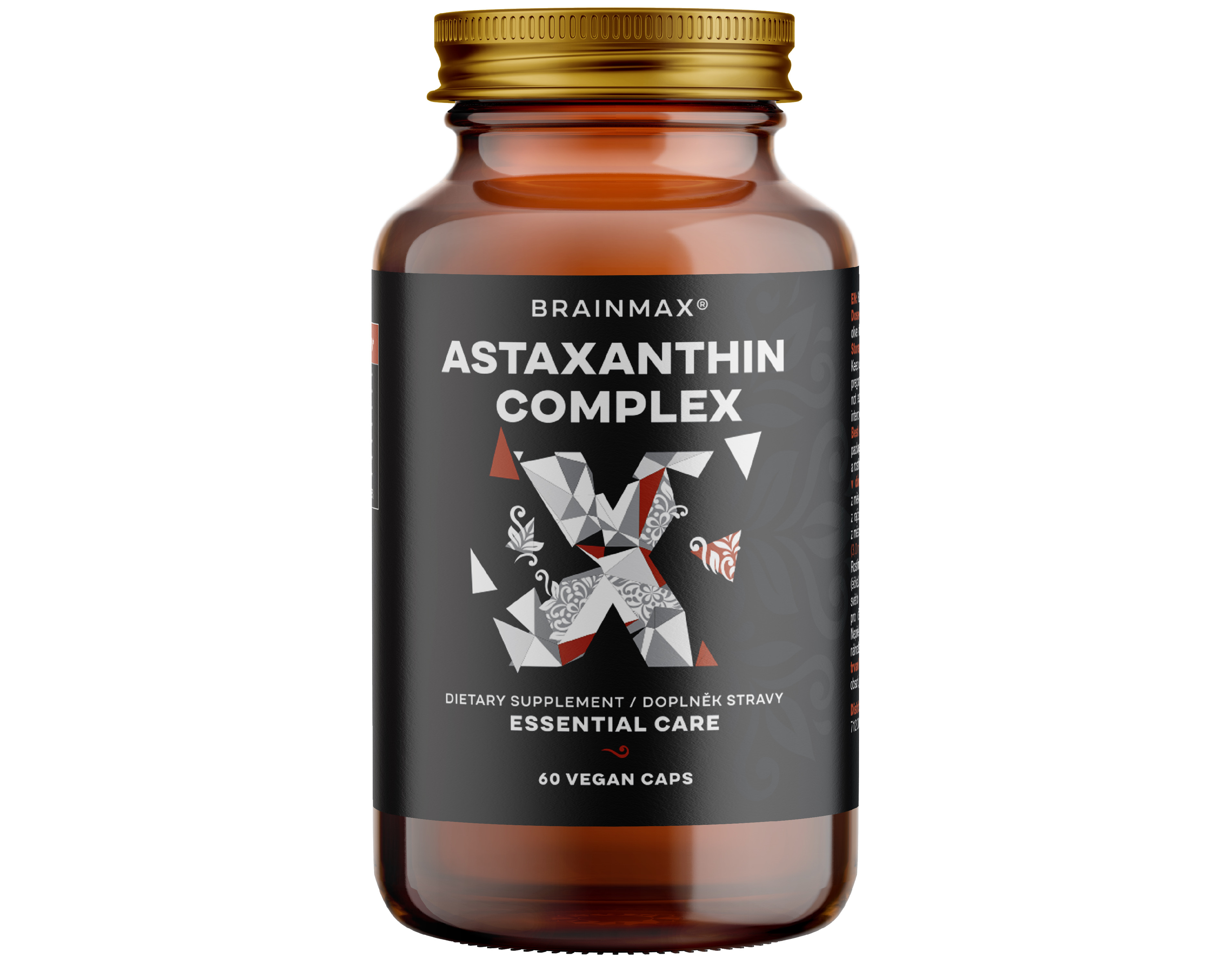 BrainMax Astaxanthin Complex (+lutein, +lykopen), 60 rostlinných kapslí