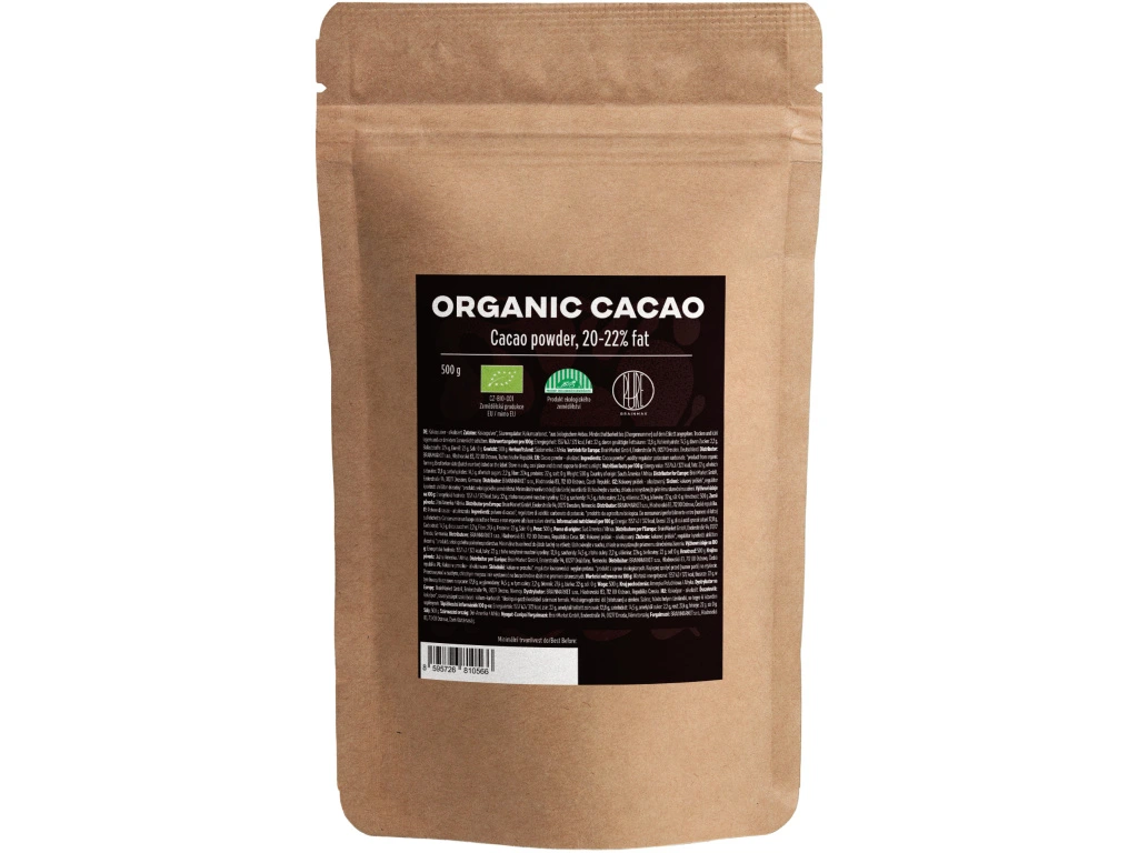 BrainMax Pure Cacao, kakao, BIO, 20-22% tuk, 2 varianty Velikost balení: 500 g