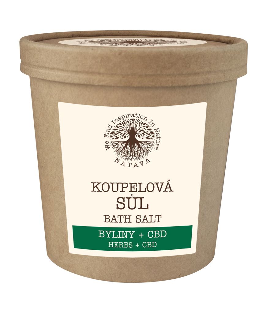 NATAVA - Koupelová sůl - Byliny + CBD, 500 g