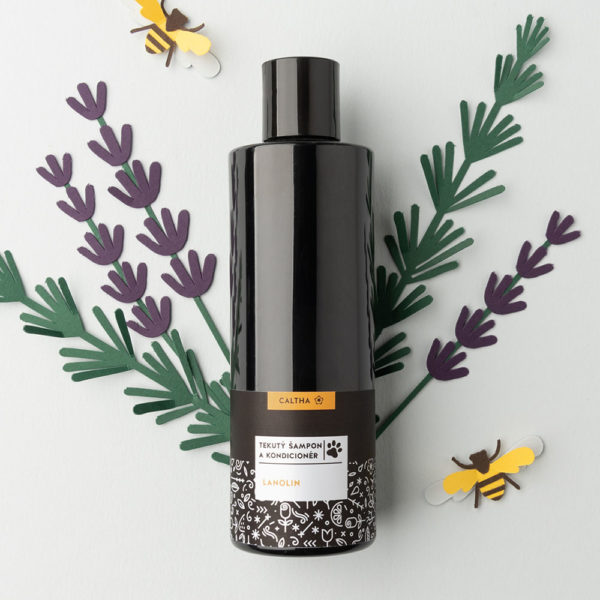 CALTHA - Tekutý šampón a kondicionér pro psy s lanolínem, 450 ml