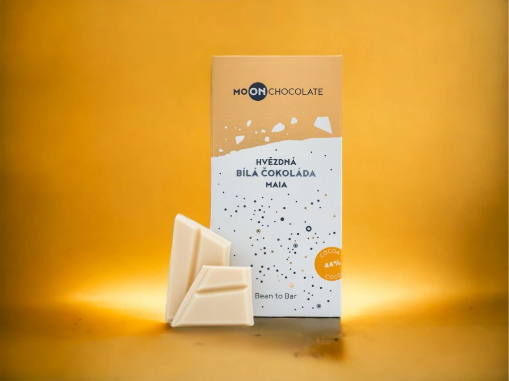 MoonChocolate - MAIA - bílá čokoláda s 44% obsahem kakaového másla