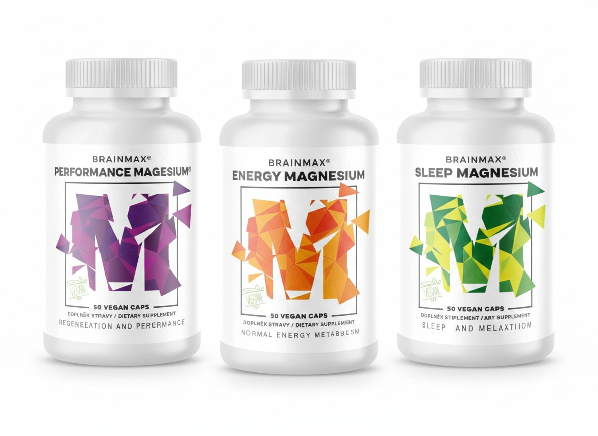 BrainMax Malá výhodná sada - Magnesium 3x jinak - Energie, Sportovní výkon a Spánek