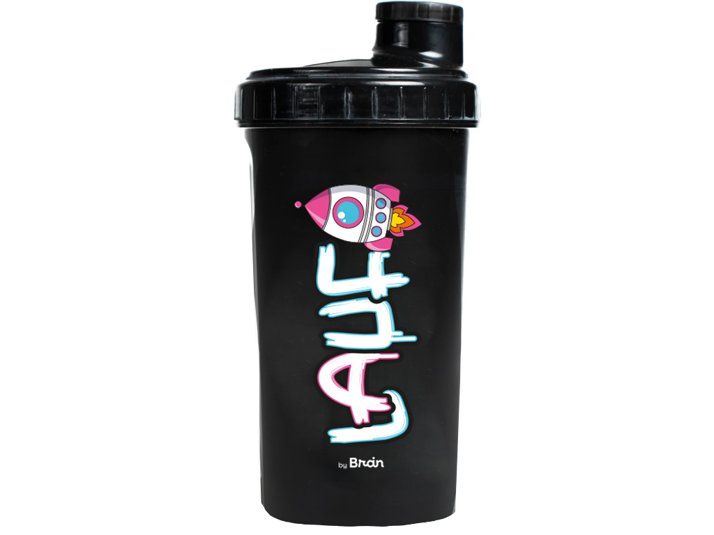BrainMax LAUF plastový shaker (šejkr), černý, 700 ml