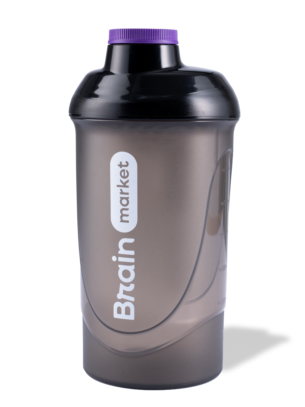 BrainMax BrainMarket plastový shaker (šejkr), černý, 600 ml