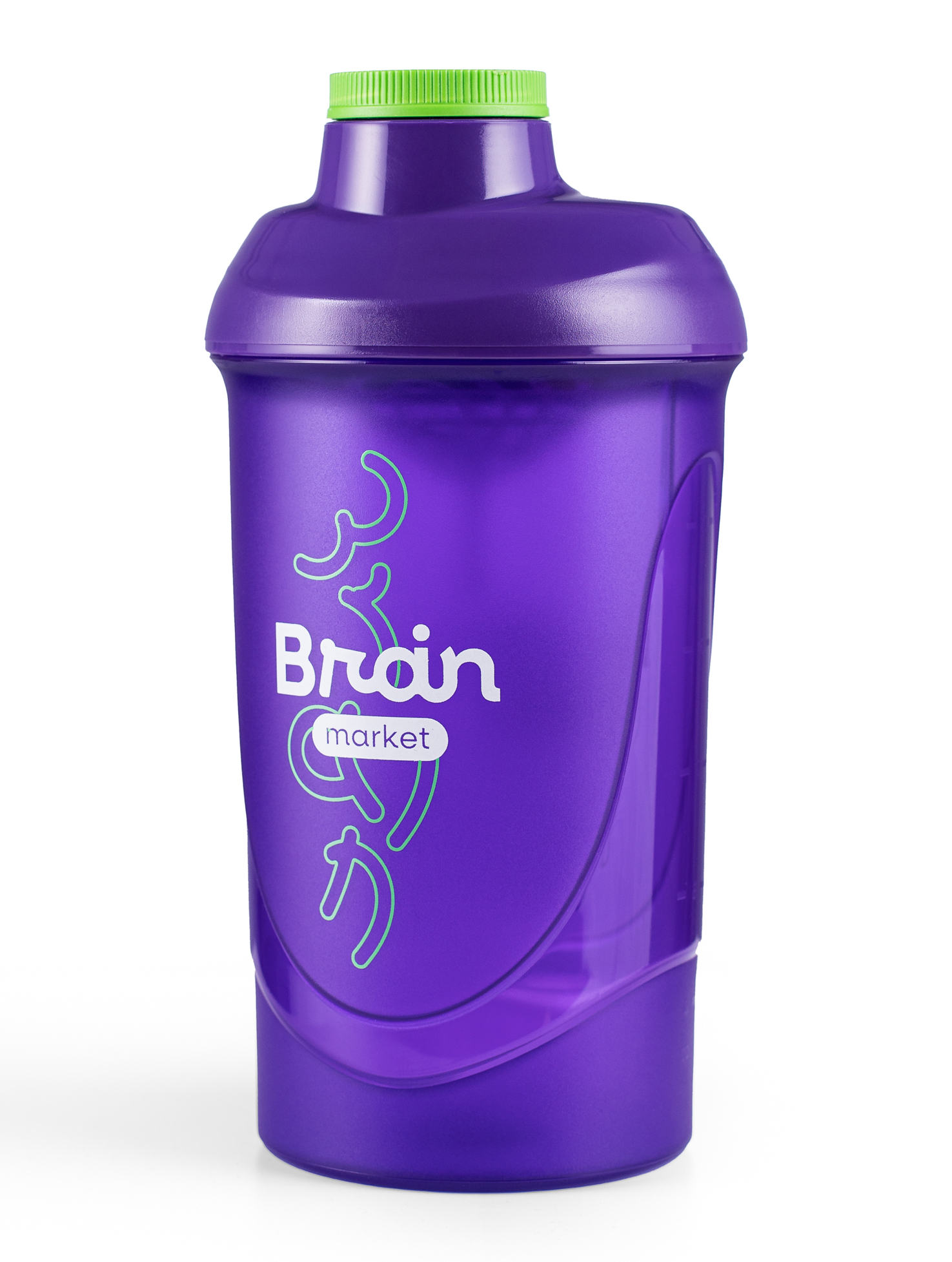 BrainMax BrainMarket plastový shaker (šejkr), fialový, 600 ml