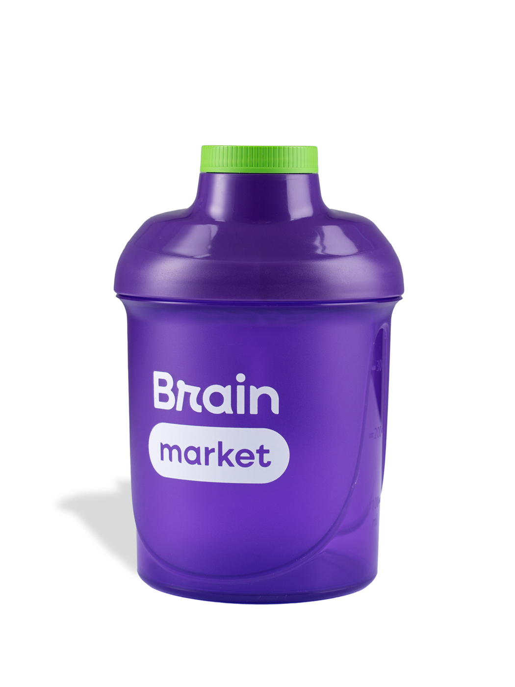 BrainMax BrainMarket plastový shaker (šejkr), fialový, 300 ml