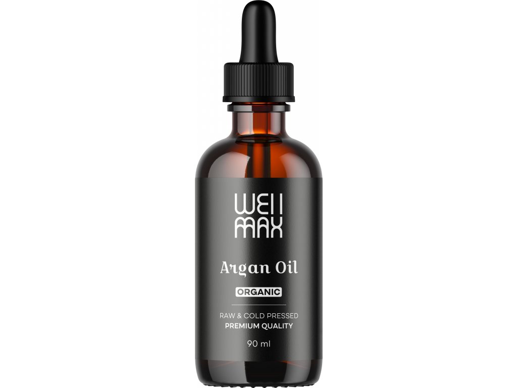 BrainMax WellMax Arganový olej, pro hydrataci a výživu pokožky, BIO, RAW, 90 ml
