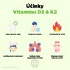 BrainMax Vitamin D3 & K2®, D3 4000 IU / K2 150 mcg, 100 rostlinných kapslí  Vysoká dávka D3 a patentovaná forma K2 jako MK-7 K2VITAL®DELTA, 100 dávek