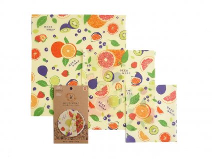 Bee's wrap 3010 FRFT 3PK 3 pack assorted packaging and product Medium