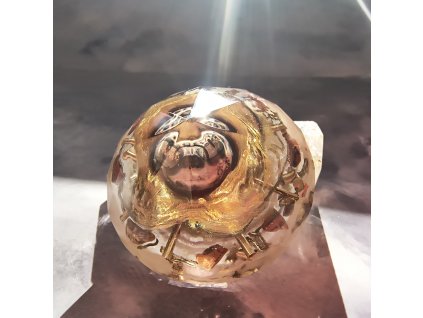 Orgonit Diamant s leopardím a brekciovým jaspisem, křišťálem a karneolem – ručně vyráběný energetický kámen pro rovnováhu a vitalitu