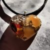 Designový orgonitový přívěsek s karneolem, jantarem a křišťálem – šperk pro vitalitu a vnitřní sílu