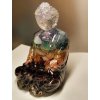 Ručně vyráběný orgonit Buddha – harmonizující soška s minerály a pryskyřicí.