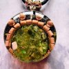 Orgonitový přívěsek Zelený strážce s olivínem a měděnými prvky