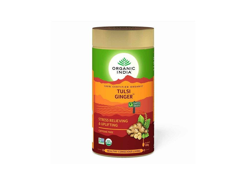 Organic India Tulsi Ginger sypaný čaj 100g