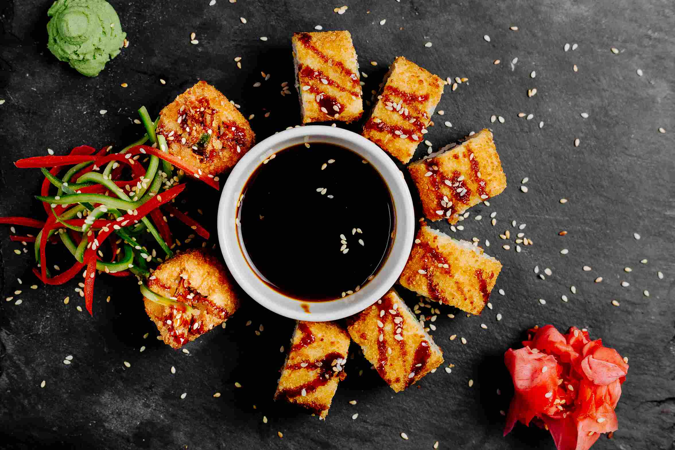 Sezamovo-zázvorové vyprážané tofu - recept