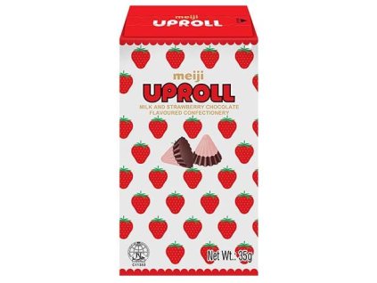 MEIJI mliečna a jahodová čokoládová rolka 35g