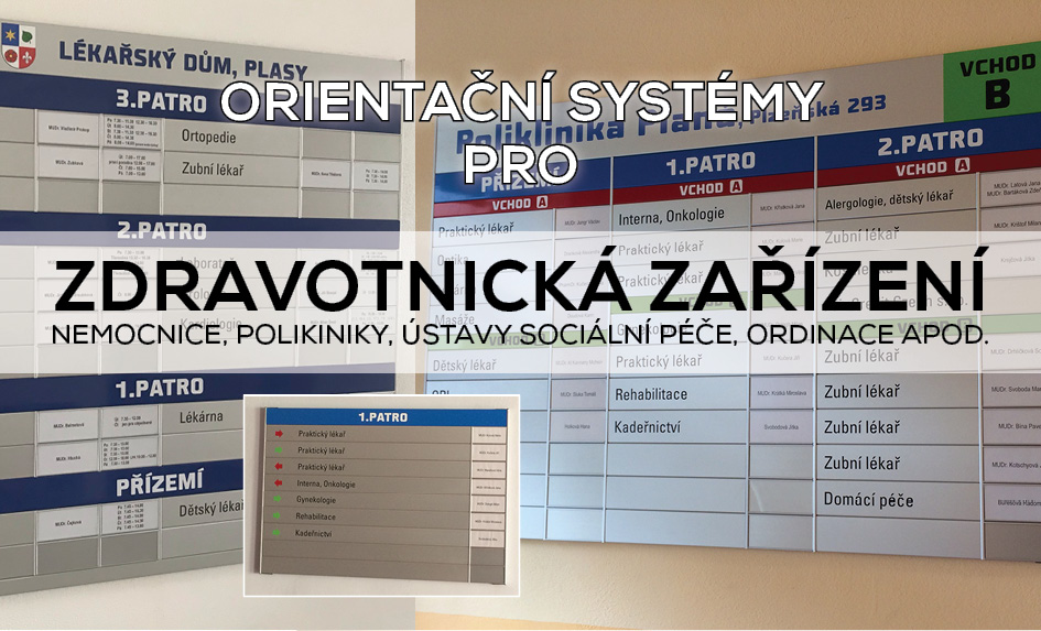 Orientační systémy pro zdravotnická zařízení