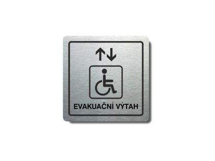 Piktogram (80x80mm) "Evakuační výtah invalidé"