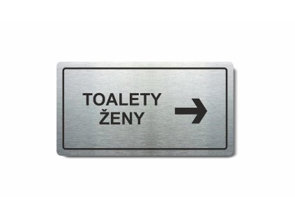 Piktogram (80x150mm) "Toalety ženy vpravo"