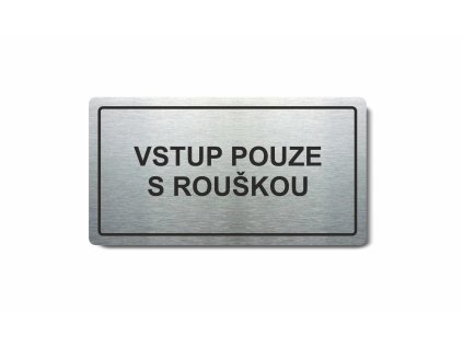 Piktogram (80x150mm) "Vstup pouze s rouškou"