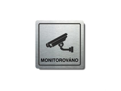 Piktogram (80x80mm) "Monitorováno"