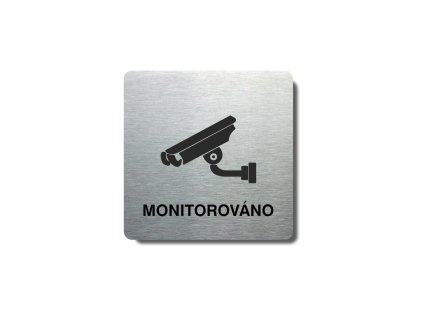 Piktogram (80x80mm) "Monitorováno"
