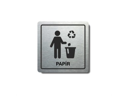 Piktogram (80x80mm) "Odpad-papír"