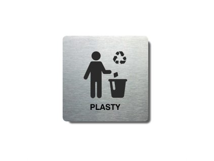 Piktogram (80x80mm) "Odpad-plasty"