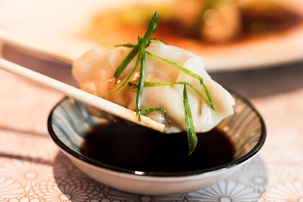 Kínai gombóc sertéshússal és szójaszósszal