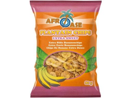 AFROASE Plantain Chips Extra Édes 80g - exp: 31/10/2025