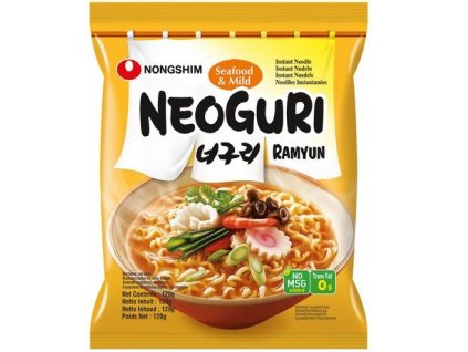 NONGSHIM Instant Noodles Neoguri Ramyun Seafood 120 g – tenger gyümölcseivel ízesített udon tészta