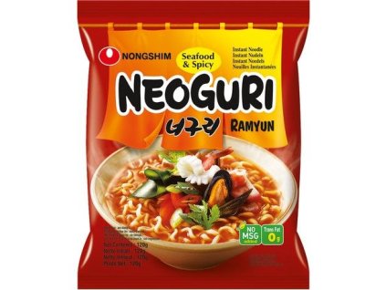 NONGSHIM Instant Noodles Neoguri Ramyun Hot 120 g – pikáns, tenger gyümölcsei ízvilág